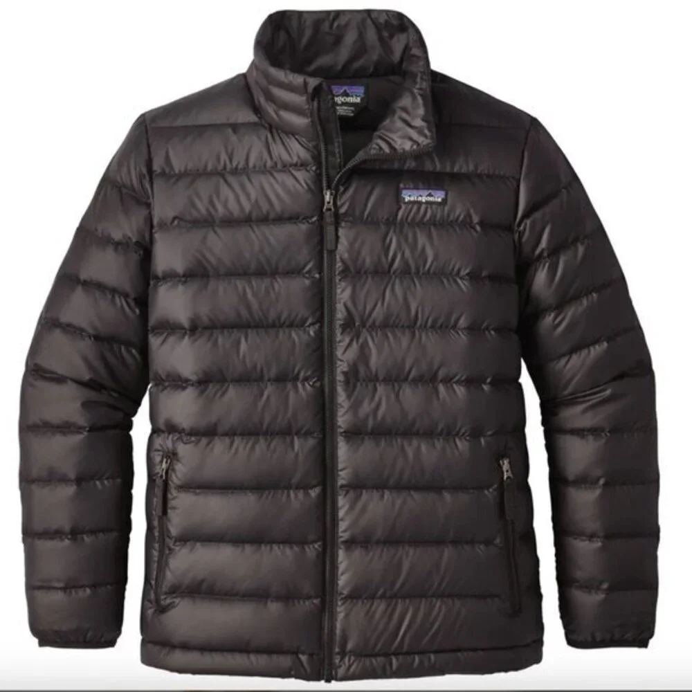 Patagonia Black Down Puffer Jacket Kids Medium 10